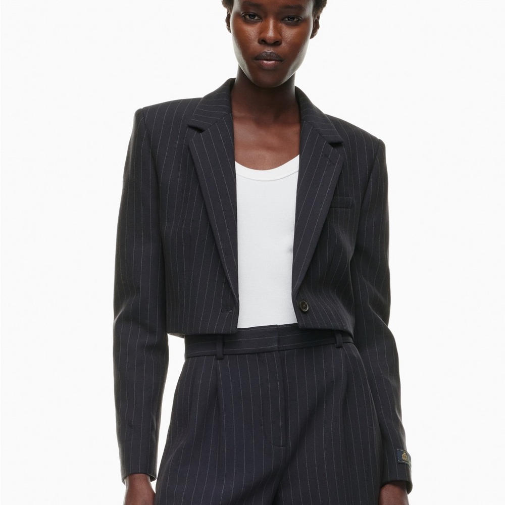 Babaton Dark Navy Pinstripe suit set